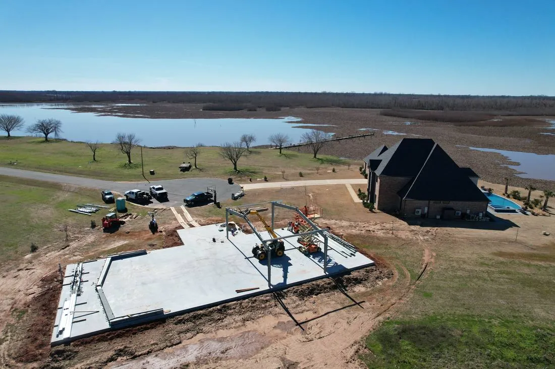 Aerial View — Shop Build by J2 Construction