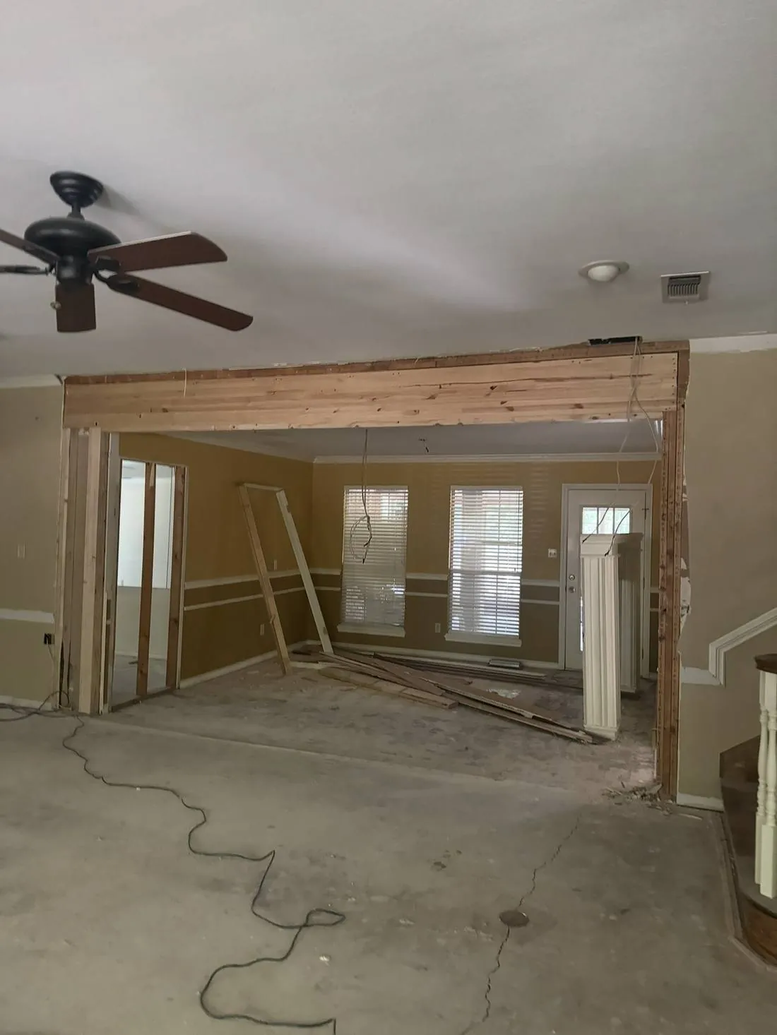 Framing — New Opening — Kitchen Remodel by J2 Construction